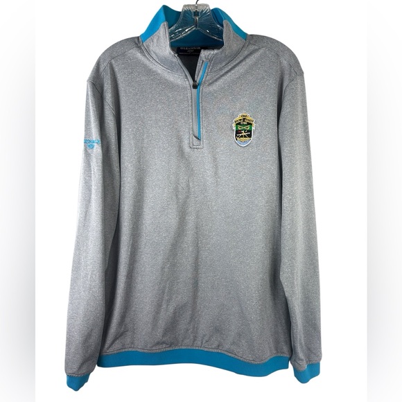 Crail golfing society glenmuir medium grey 1/4 zip pullover cc casual layer